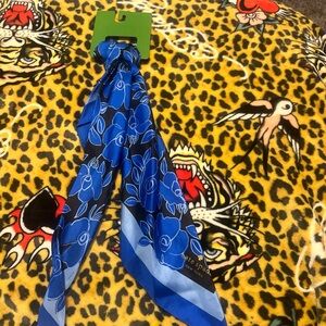 Kate Spade Vibrant Blue Floral Scarf